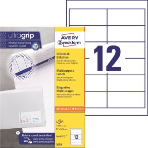Flerbruksetiketter med QuickPEEL & Ultragrip