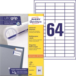 Flerbruksetiketter med QuickPEEL & Ultragrip