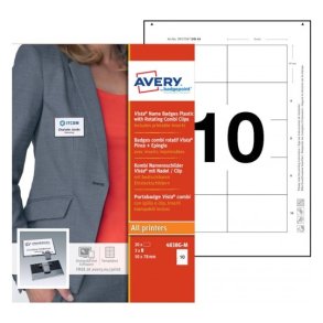 Universal Vista navneskiltsett