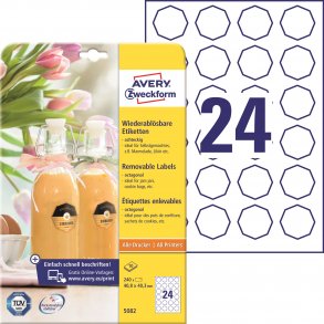  Avtagbare, ttekantede produktetiketter