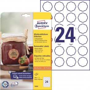  Avtagbare, blomsterformede produktetiketter