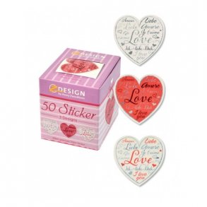 Julestickers med hjerter