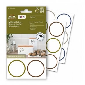 Runde kjkkenetiketter