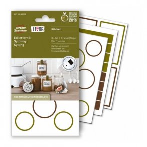  Etiketter med forsegling til sylting