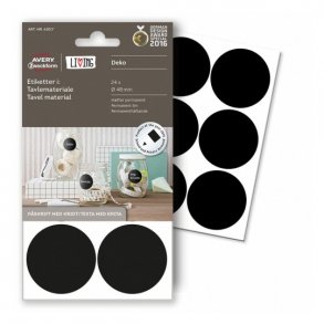  Runde etiketter i tavlemateriale