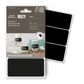 Firkantede etiketter i tavlemateriale