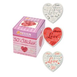 Julestickers med hjerter