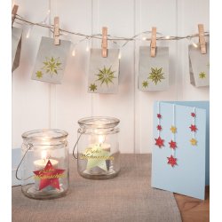 Julestickers med stjerner