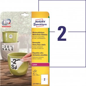 Avtagbare, sterke etiketter