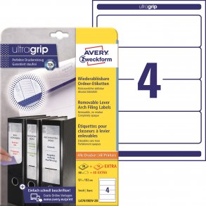 Avtagbare etiketter til brede ringpermer