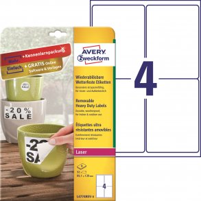 Avtagbare, sterke etiketter