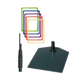 Komplett plastramme A4 i Hvit med teleskopstang og fot. 