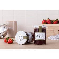 Etiketter med forsegling til sylting