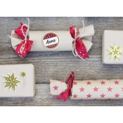 Julestickers med til/fra-merkelapper